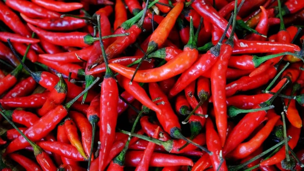 El chile en la comida Tailandesa